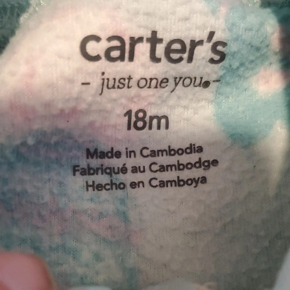 Carter's Teal and Pink Floral Footie